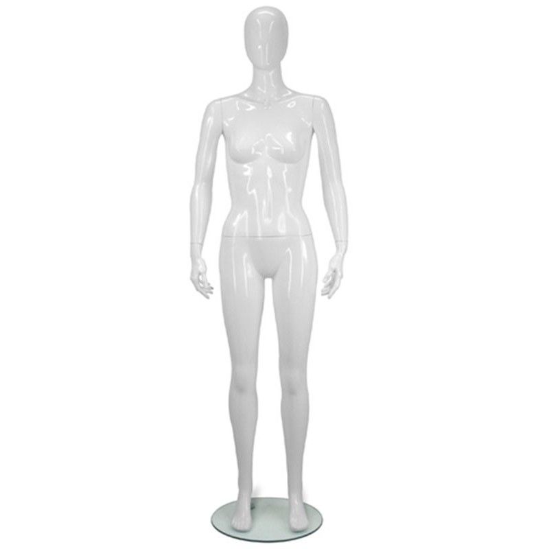 Female White Head Display Mannequin