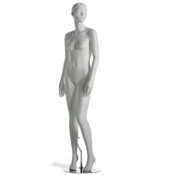 Mannequin femme stylisé Runway MA-5 blanc peinture personnalisable visage cheveux sculpté