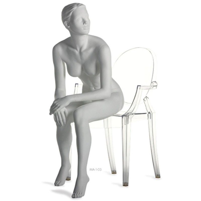 Runway MA-1 female seated mannequin