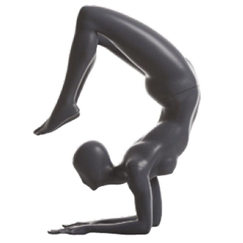 Mannequin de vitrine femme yoga avec tête abstraite