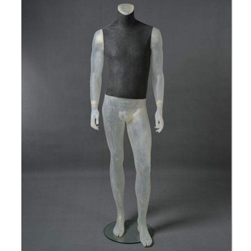 Mannequin vitrine homme cltu20 transparent sans tête