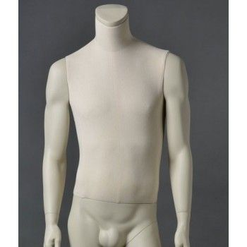 Mannequin vitrine homme cltu20 blanc sans tête