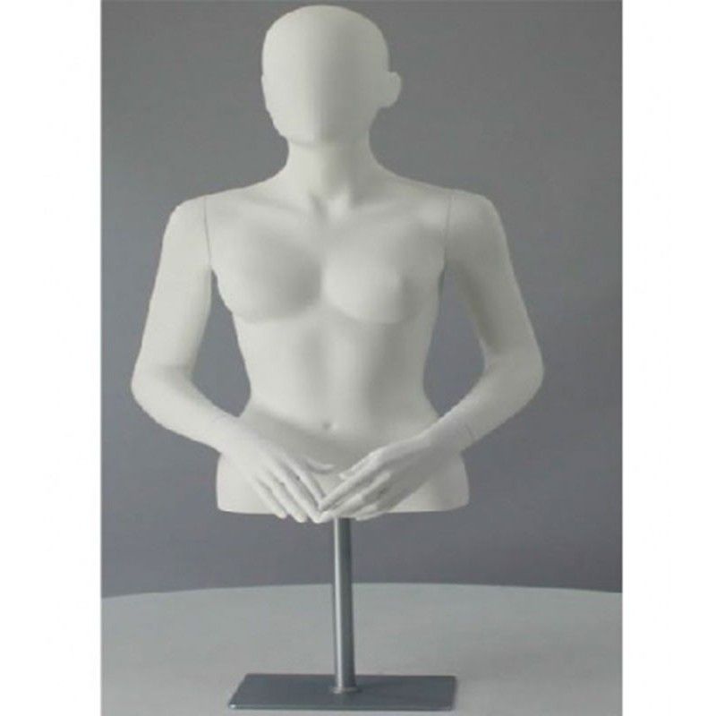 Busto de maniquí blanco femenino dis.optw01-e/mns