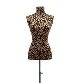 Woman tailored bust mannequin buste léopard