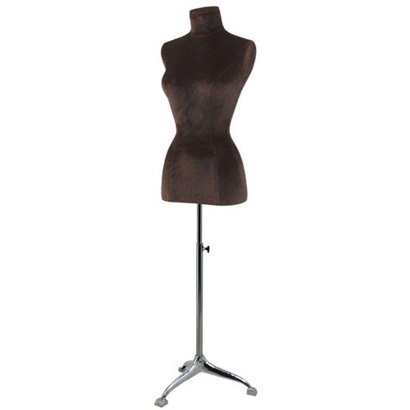 Busto sartoriale donna velluto marrone