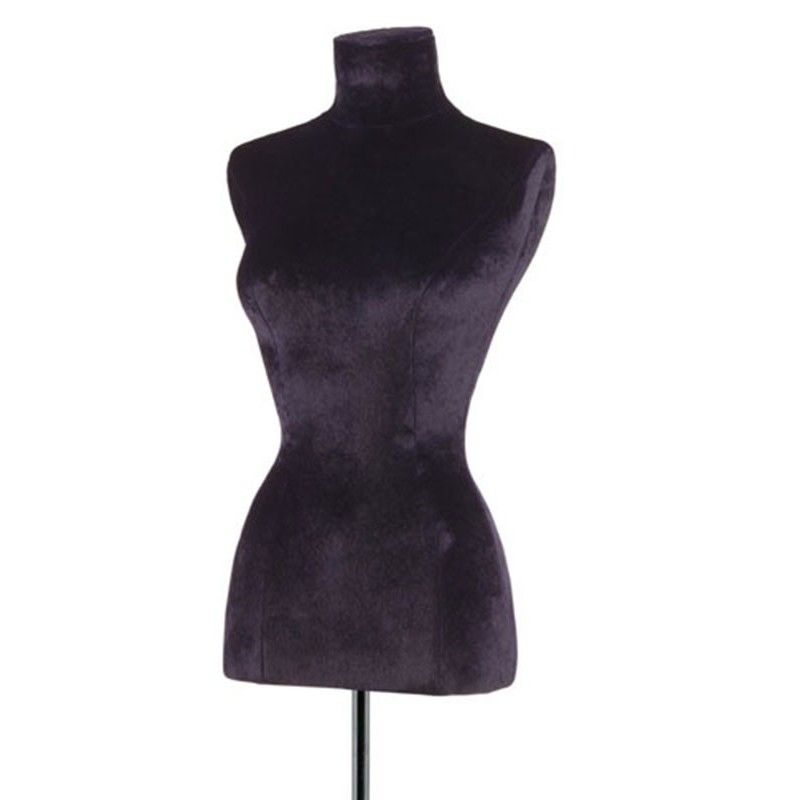 Mannequin woman tailored bust black velvet Mannequins Online