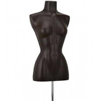 Woman tailored bust mannequin bust brown leather