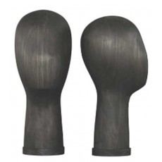 Cabeza de maniquí de madera negra frmt-01
