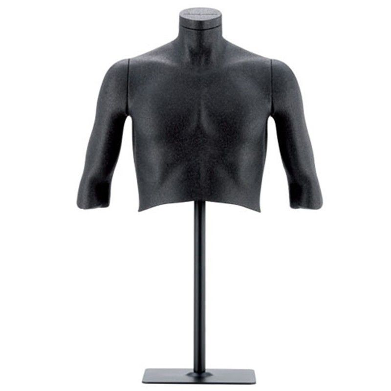 Mannequin bust man flexible black