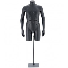 Mannequin man bust flexible black 0001b