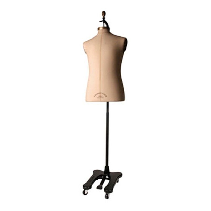 Mannequin De Couture LUSORIA Pour Femme - Buste Ajustable En Bois Clair Et Noir, Taille L 40/42, Housse Lavable