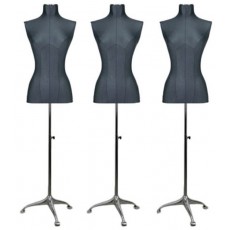 Pack de 3 busto femenino lycra gris oscuro talla S