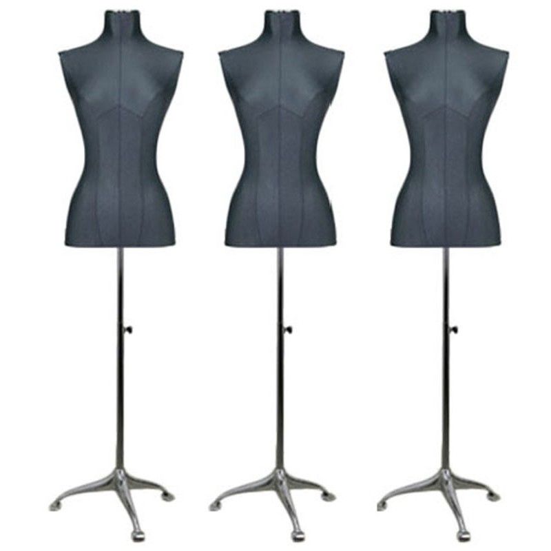 Pack de 3 maniquíes busto femenino jersey pequeños