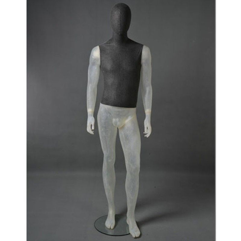 Mannequin vitrine homme transparent