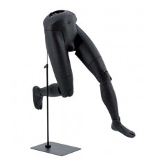 Maniquí masculino flexible: patas flexibles articuladas Negro