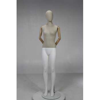 Mannequin femme Montaigne bras bois articulés