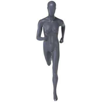 Female Sports Mannequin - Light Metallic Grey