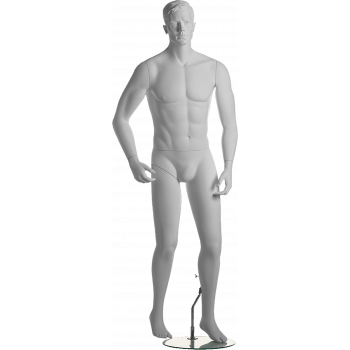 Stylized male mannequin Runway MA-27   white customizable paint color
