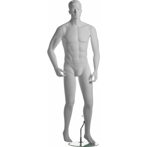 Maniquí hombre estilizado Runway MA-27 blanco pintura personalizable color Maniquí hombre estilizado Runway MA-27