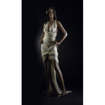 Mannequin réaliste femme Runway MA-6-B maquillé couleur peau perruque cheveu noir marron africain bronzé black chocolat afro