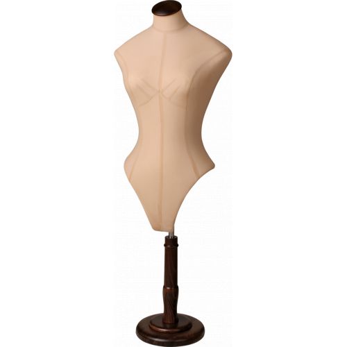 Busto principessa tessuti vintage Donna originale BC1000-1/BO base e manica in legno marrone