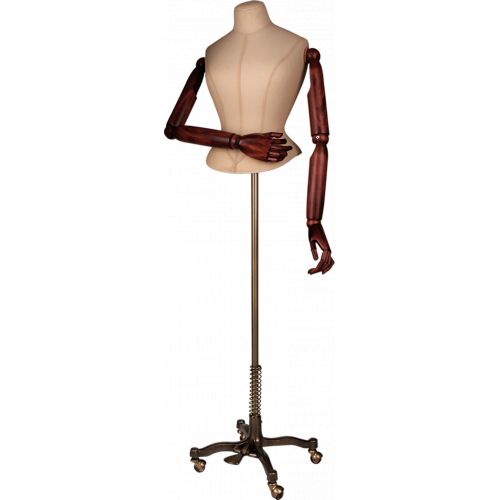 Busto cucendo corto contessa donna braccia legno tessuti vintage Originale bc1305-1/bo