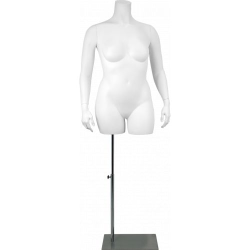 Mannequin femme grande taille bust xxxl sur base métal Mannequin femme grande taille buste torso XL sur base
