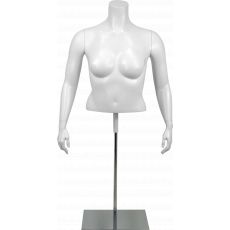 Mannequin buste femme grande taille bust xxxl sur base chromé