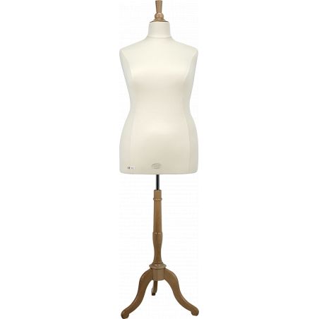 Mannequin Couture Demi-Corps Taille 12 Femme - Buste Présentoir En Polystyrène Blanc