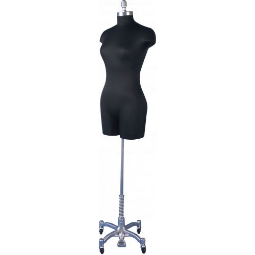 Female Display Dress Form on Black Wood Tripod Base - Dress Forms USA