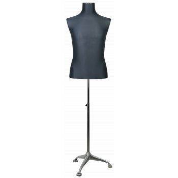 Busto manichino sartoriale uomo jersey grigio scuro