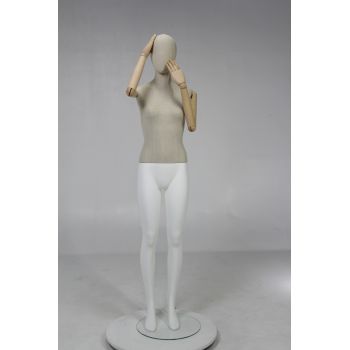 Female mannequin Y515 wooden articulated arms