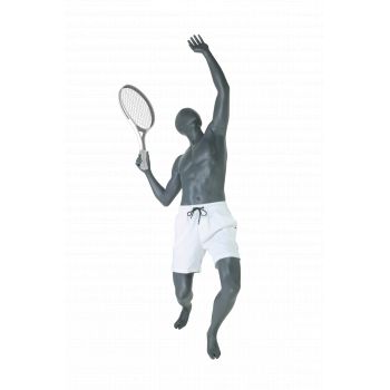 Sportliche männliche Schaufensterpuppe SPM-14 im Tennisservice