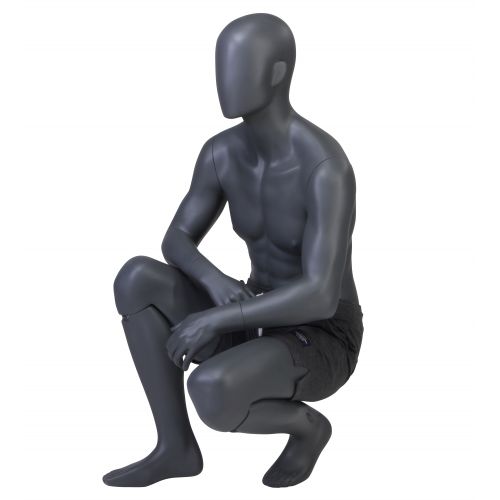 sitting male clothing mannequin full body