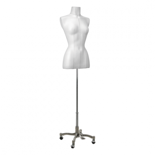 Damen-Schneiderpuppe „Le Couturier“, Größe Medium, aus echtem weißem Leder