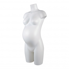 Torso femme enceinte blanc