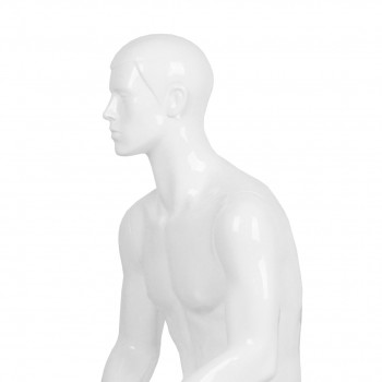 Stilisierte sitzende männliche Schaufensterfigur Pure11
