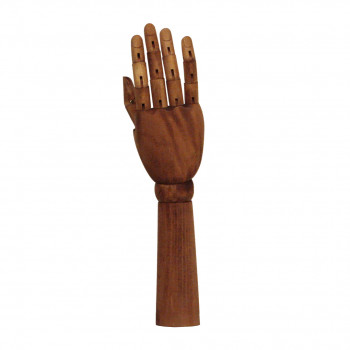 Mano articolata in legno scuro