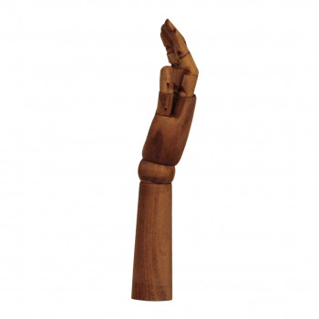 Mano articolata in legno scuro
