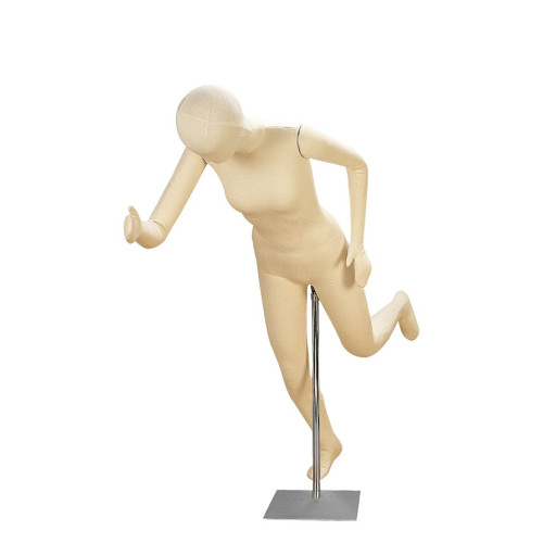 Mannequin flexible femme avec tête abstraite