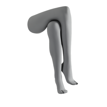 Manichino donna con gambe incrociate