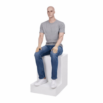 Realistic, articulated male mannequin