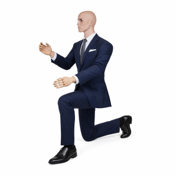 Realistic, articulated male mannequin
