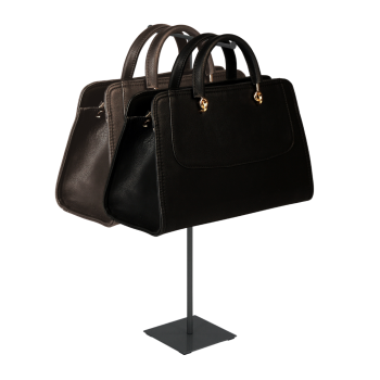 Expositor doble para bolsos y accesorios, negro