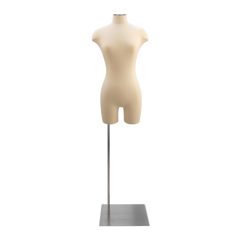 Small women's sewn bust with base and bonnet