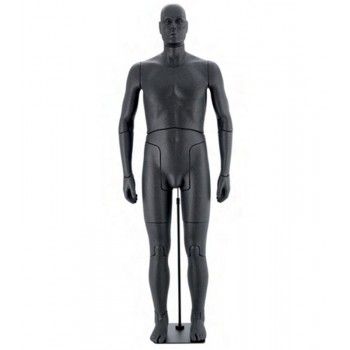 Maniquí masculino flexible negro