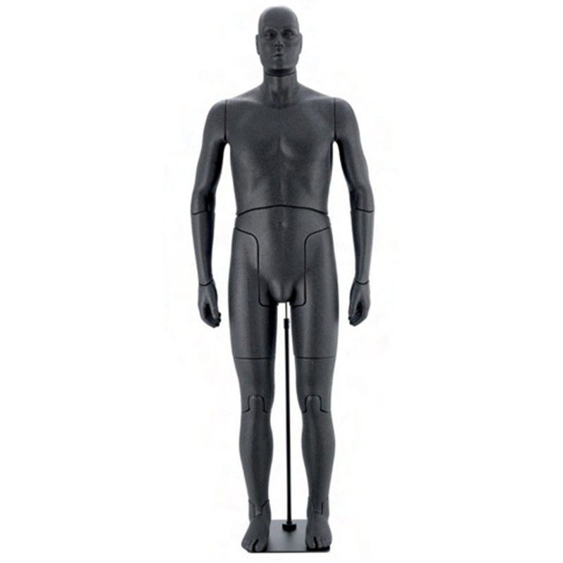 Black Posable for Displays & Costumes Mannequin Flexible Male Full size 