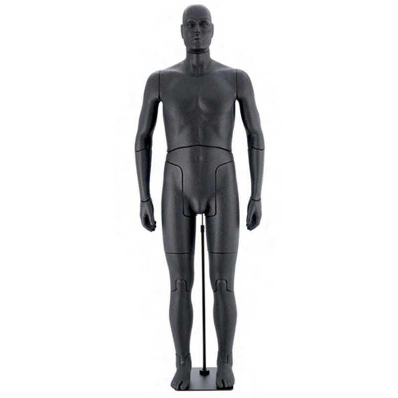 Maniquí masculino flexible negro