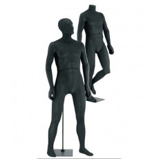 Flexible male mannequin 00100bb black